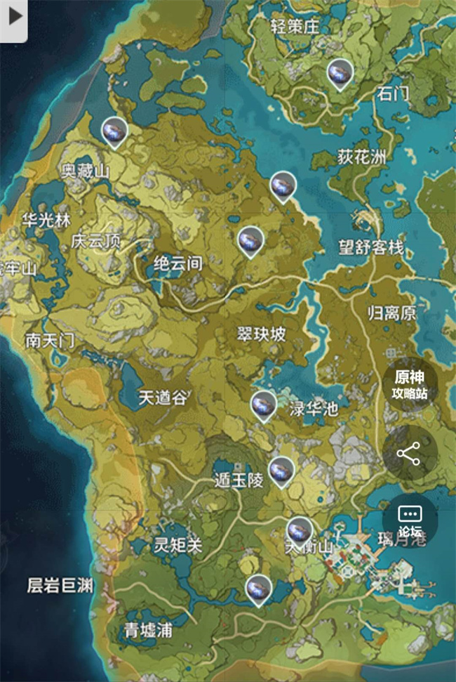 原神夜泊石位置分布图在哪获得